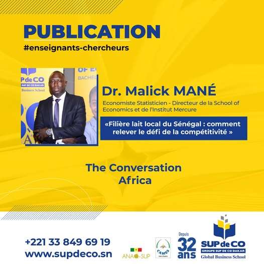 Travaux de recherche/Filière lait local au Sénégal : Les recommandations de Dr Malick Mane pour améliorer la compétitivité